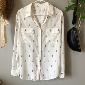 COPY - EQUIPMENT NAUTICAL SILK BLOUSE